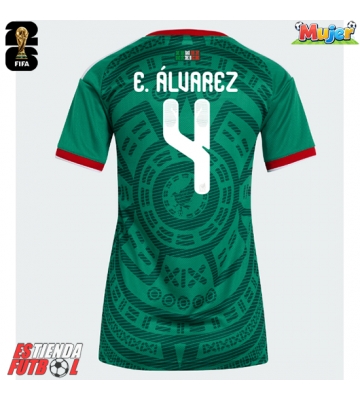 México Edson Alvarez #4 Primera Equipación Mujer Mundial 2026 Manga Corta